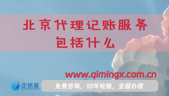 北京代理记账服务包括什么?
